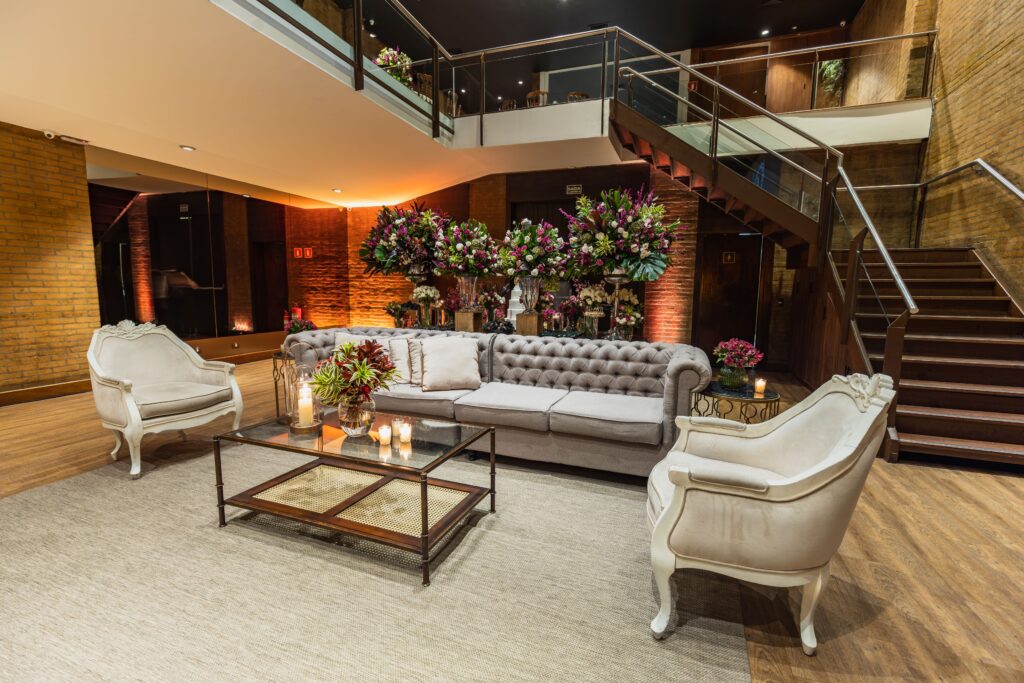 Living room flower decor